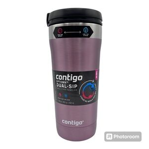 Contigo 18 oz. Travel Mug Uptown Dual-Sip Insulated Tumbler Hot Or Cold